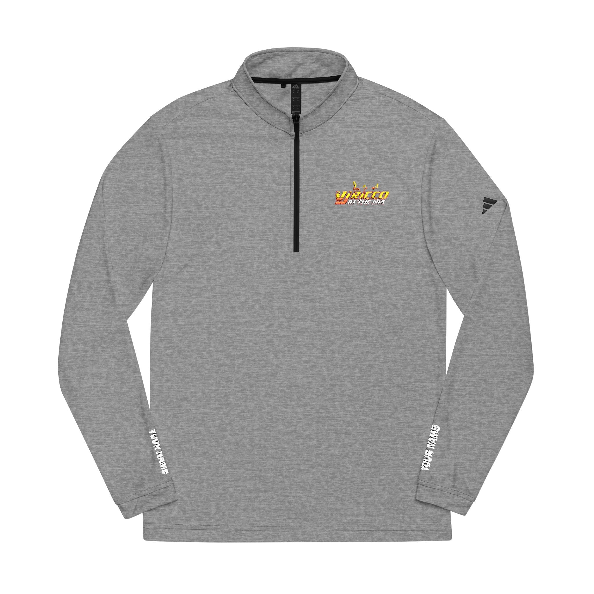 "VJ Ricco"🎤 Adidas® Embroidered Quarter-Zip Pullover – Personalized